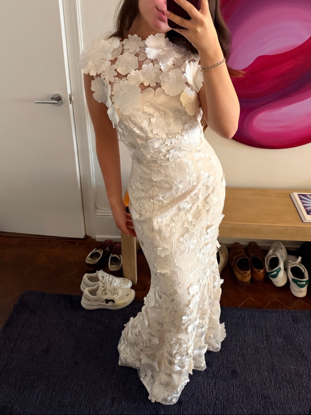 Elliatt Yvette 3D Floral Appliquรฉ Dress